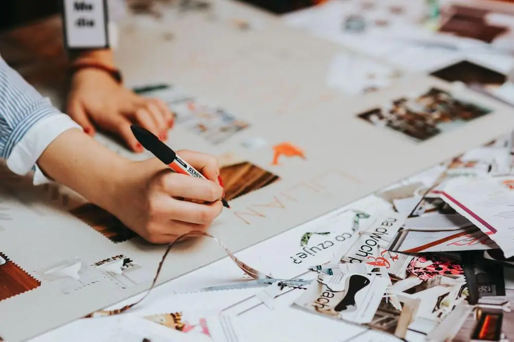 Designers sketching ideas together