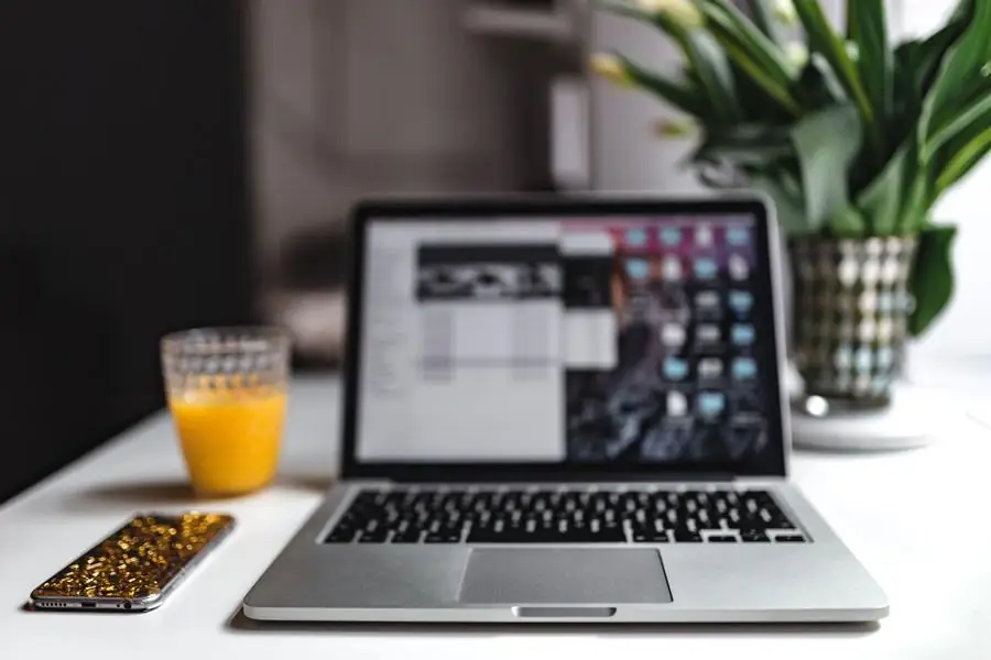 Website on a laptop screen